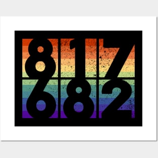 Fort Worth Area Codes In Distressed Gay Pride Colors Posters and Art